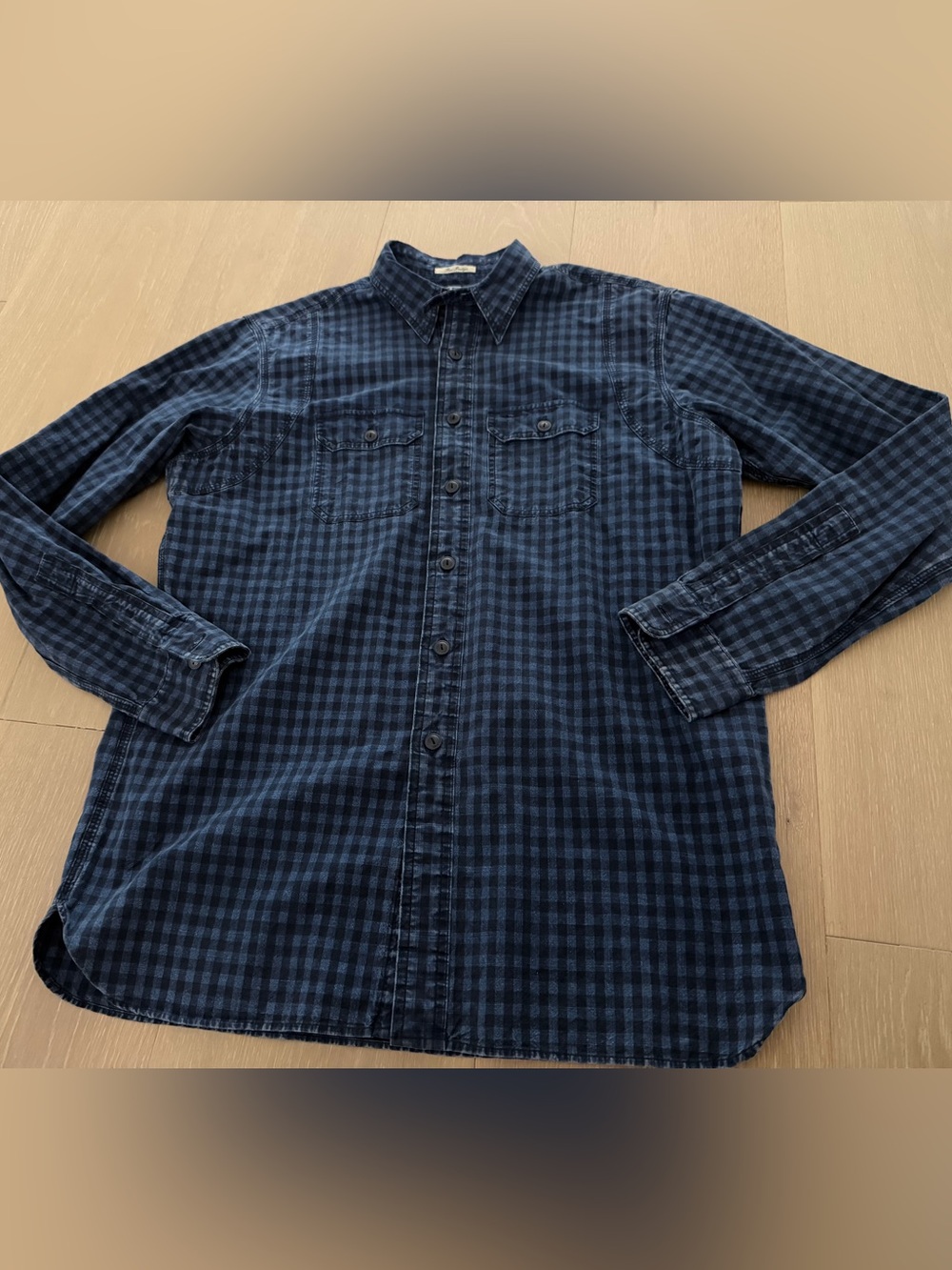Polo by Ralph Lauren indigo Checked denim work shirt